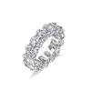 4-carat brilliant Oval Cut D color Lab-Grown diamond eternity ring. A minimalist eternity design perfect for luxurious engagements.