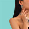4 Carat Vivid Green Lab-Created Emerald Long Tassel Earring | Best Anniversary Gift For