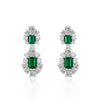 4 Carat Vivid Green Lab-Created Emerald Long Tassel Earring | Best Anniversary Gift For
