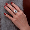 5 Carat D Color Engagement Pear-Shaped Lab-Grown Diamond Ring