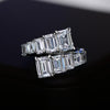5 Carat Toi Et Moi Lab-Grown Diamond Baguette Cut Eternity Ring, Super Luxury Et Moi Engagement Ring