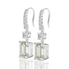6 Carat Brilliant Emerald Cut Long Tassel Lab-Created Diamond Earring | Minimalist Earring For Her