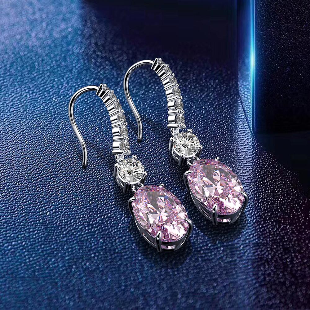 6 Carat Brilliant Oval Diamond Simulated Long Tassel Earring | Minimalist Jewelry