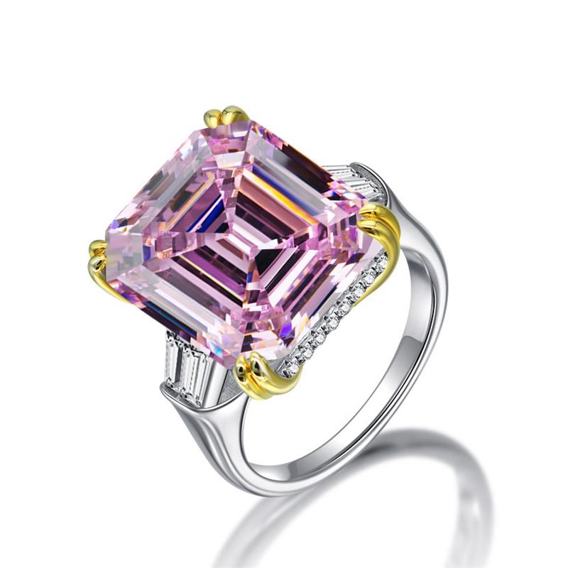 Vivid Pink Diamond Three-Stone Wedding Anniversary Three Stone Anniversary Ring