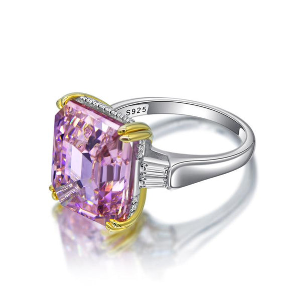 Vivid Pink Diamond Three-Stone Wedding Anniversary Three Stone Anniversary Ring