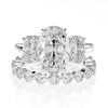 2-carat D color diamond wedding ring set with luxury halo design, perfect for engagement and wedding jewelry.