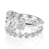 2-carat D color diamond wedding ring set with luxury halo design, perfect for engagement and wedding jewelry.