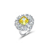 7-carat princess-cut Daisy Flower diamond ring, featuring a stunning halo design. Perfect for weddings, anniversaries, and special moments.