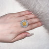 7-carat princess-cut Daisy Flower diamond ring, featuring a stunning halo design. Perfect for weddings, anniversaries, and special moments.