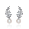Mother of Pearl Feather Style Dangle Earring, Best Luxurious Design For Her