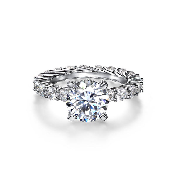 2 Carat Eternity Ring Lab-Grown Diamond Four Prong Solitaire Best Engagement Ring