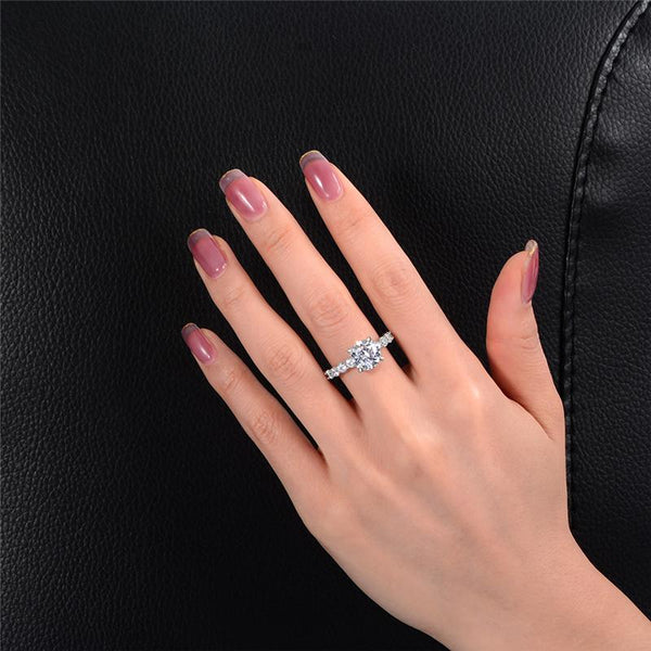 2 Carat Eternity Ring Lab-Grown Diamond Four Prong Solitaire Best Engagement Ring